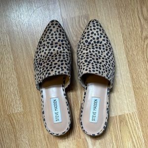 7.5 Steve Madden Cheetah Mules.